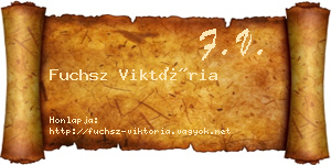 Fuchsz Viktória névjegykártya